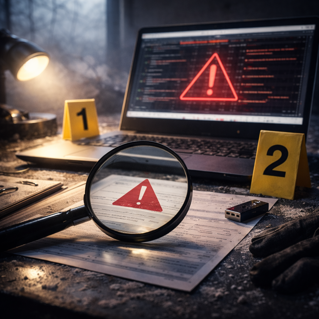 Visual concept for an article titled "Identifying Website Hacks: Key Signs and Solutions"